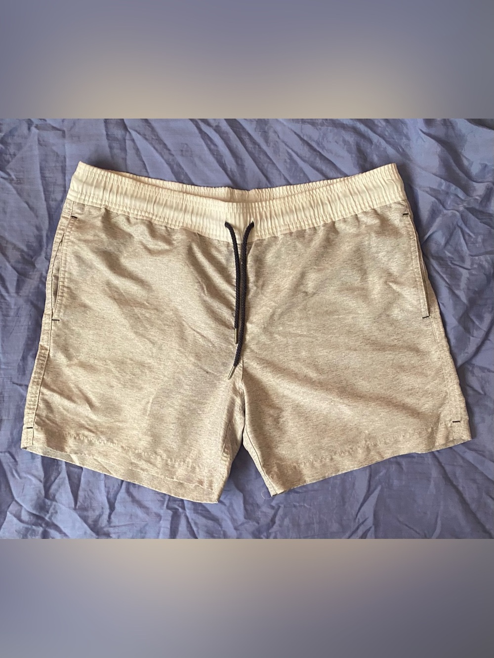 Venroy Sydney Mens Grey Marle Swim Shorts Elastic Waist Board Trunks medium